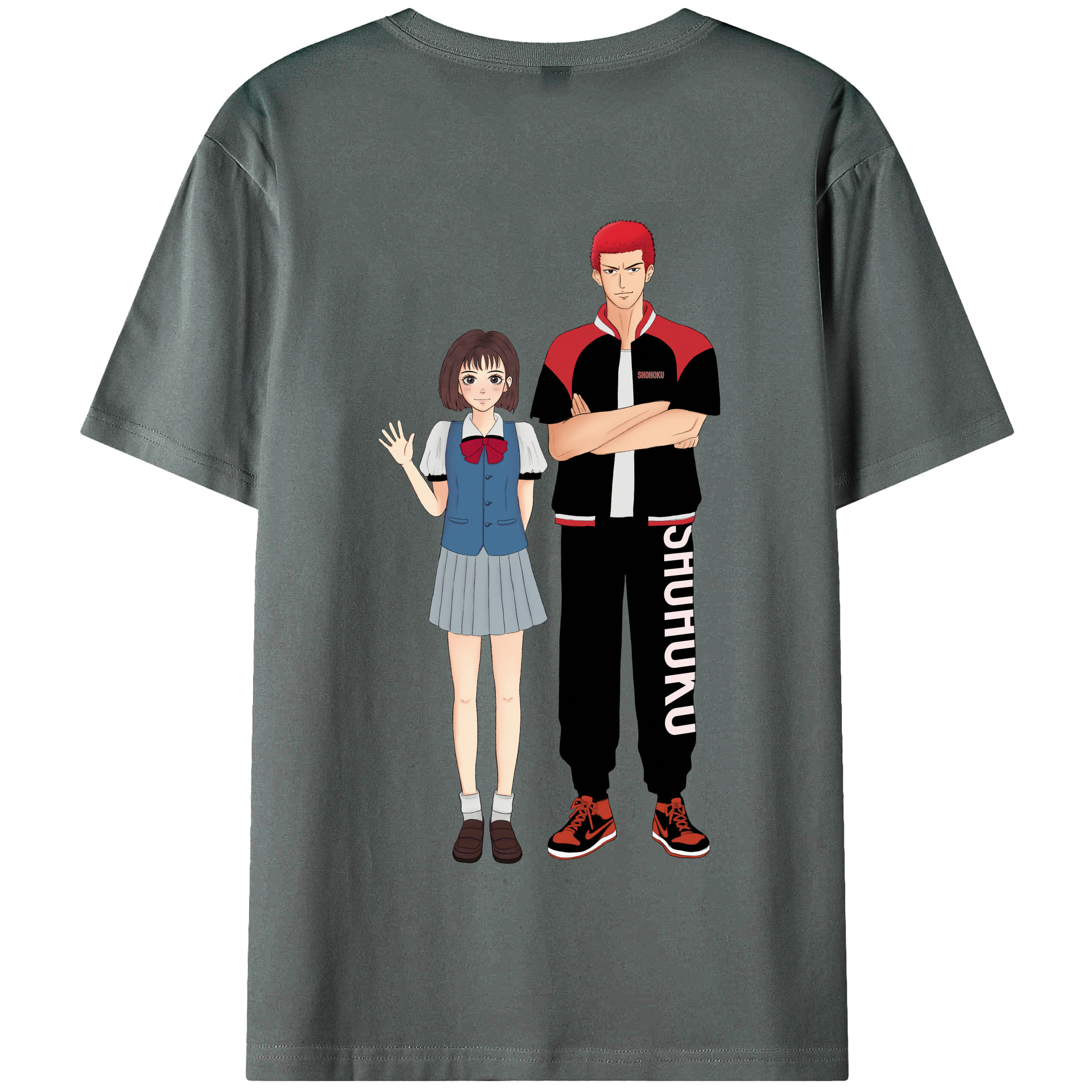 SLAM DUNK／スラムダンク 綿100％半袖Tシャツ（背面プリント）